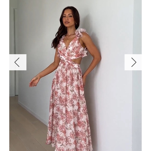 Floral Pink Maxi Dress - Picture 8 of 9